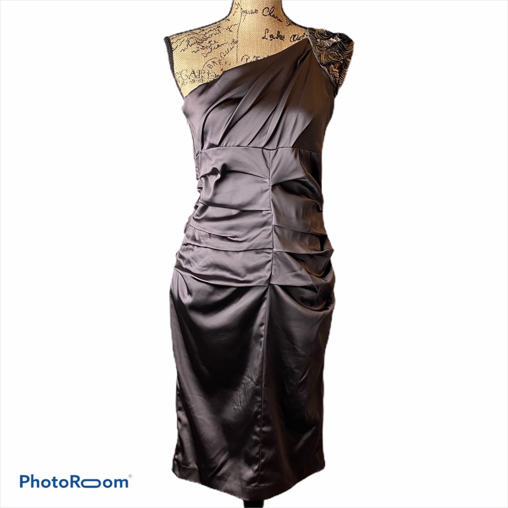 Suzi Chin Maggy Boutique One Shoulder Sheath Dress